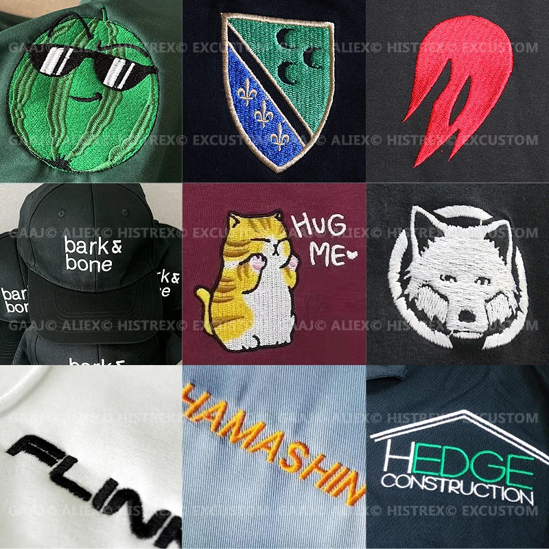 Custom Embroidery T Shirt Premium 100% Cotton T shirt Diy Your Own Design Brand Company Team Pet Animal Logo Men Women Tee Tops