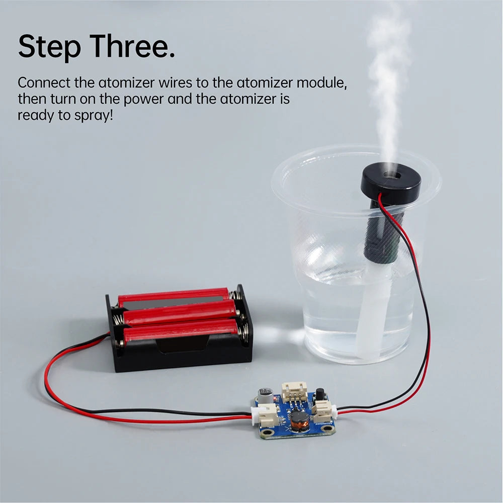 Humidifier Atomizer Driver Module DC 3-4.5V Ultrasonic Spray Supports Single-Chip Microcomputer Programming Control
