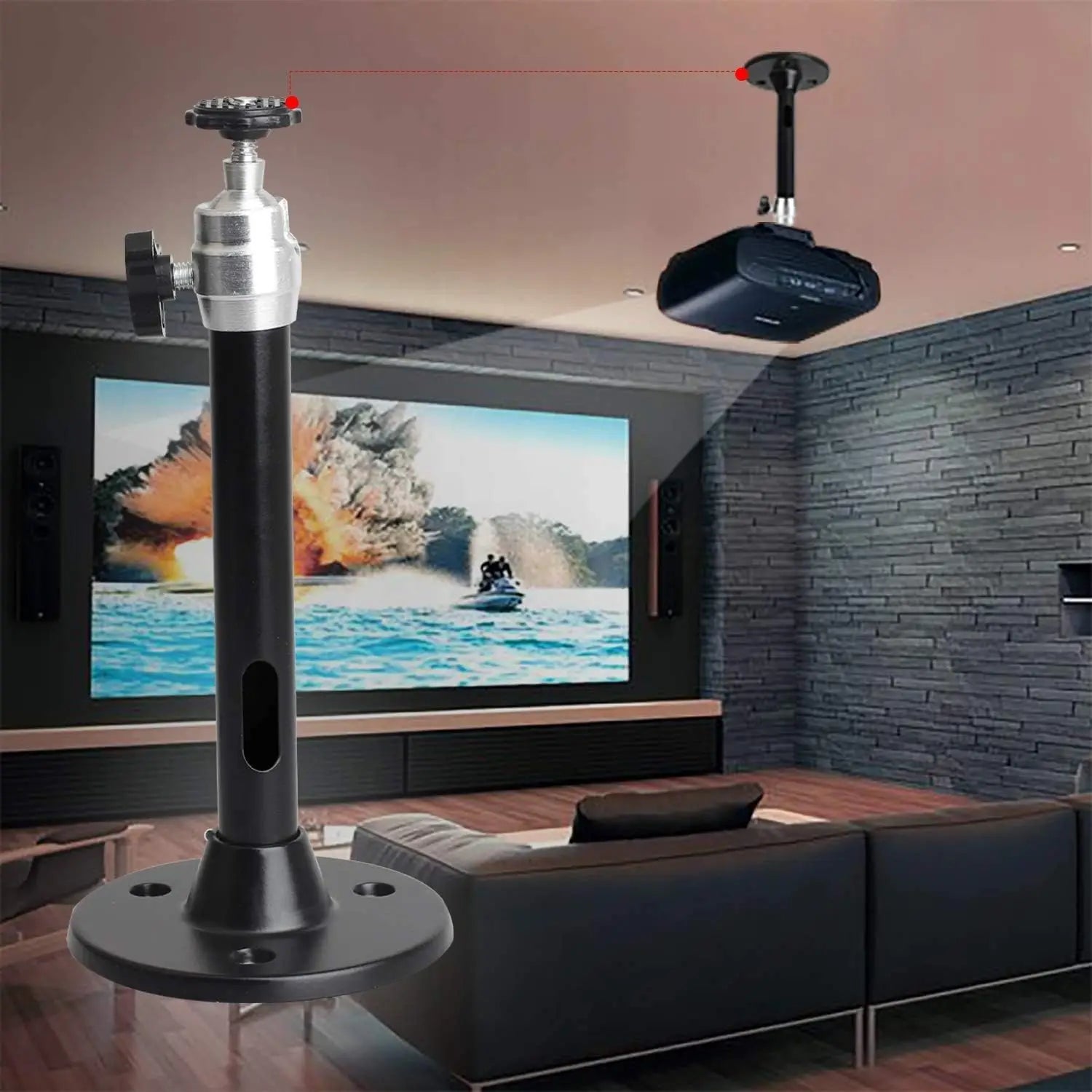Portable Projector Bracket 360° Rotatable Ceiling Wall Mount Beamer Holder Aluminium Fit for HY260 Pro HY320 Beam Projector