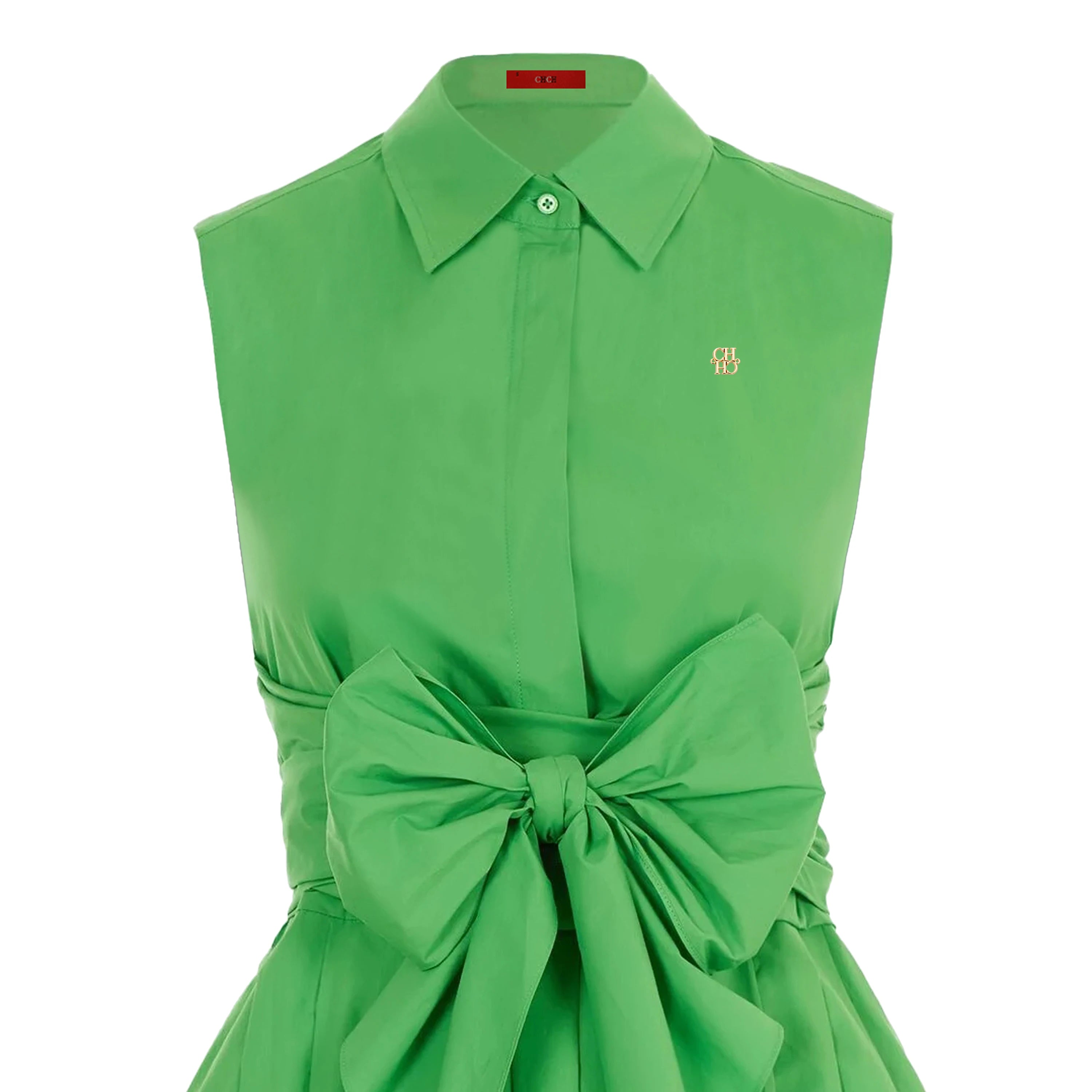 CHCH 2024 Summer New Casual Commuting Elegant Lapel Women's Dress Fashion Solid color Ruched Buttoned V Neck Shirt Dresses