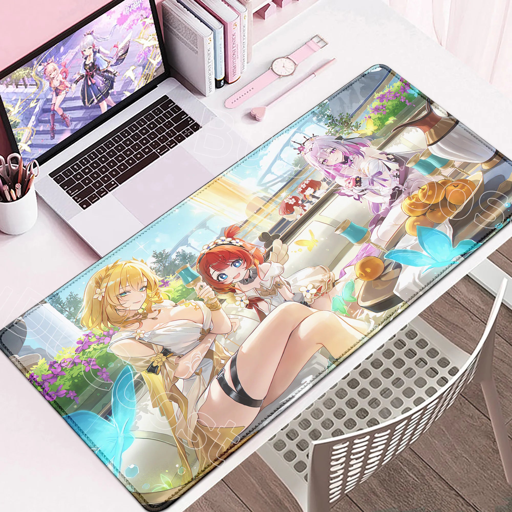 Large Rubber Keyboard Mats Honkai Star Rail Cyrene Castorice Lock Edge Mousepad Chrysos Heir Mouse Pad Game Computer Accessories