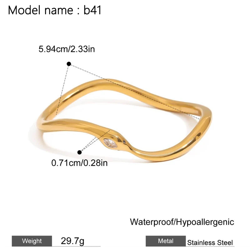 2026 Classic Snake Chain Bracelets Women Trend Gold Plated Stainless Steel Cuban Chain Bracelet Trendy Female Gifts Jewelry