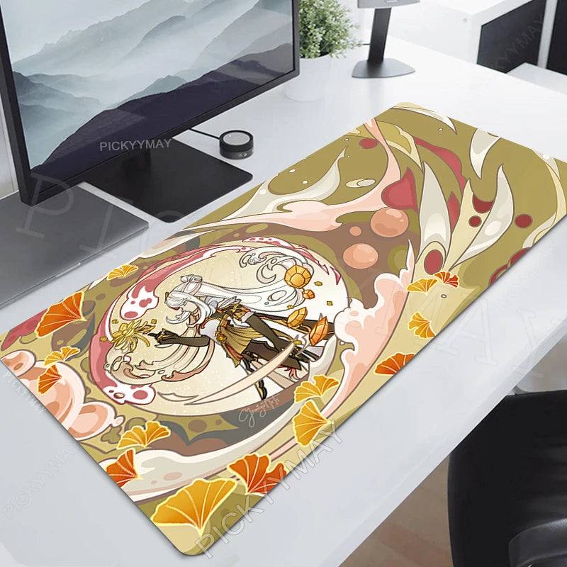 Genshin Impact Muisblad Yae MikoSpelmuismatte Speelmuisblad Sleutelbordmat Groot Muismatte Groot Rekenaarbankmatte Anime