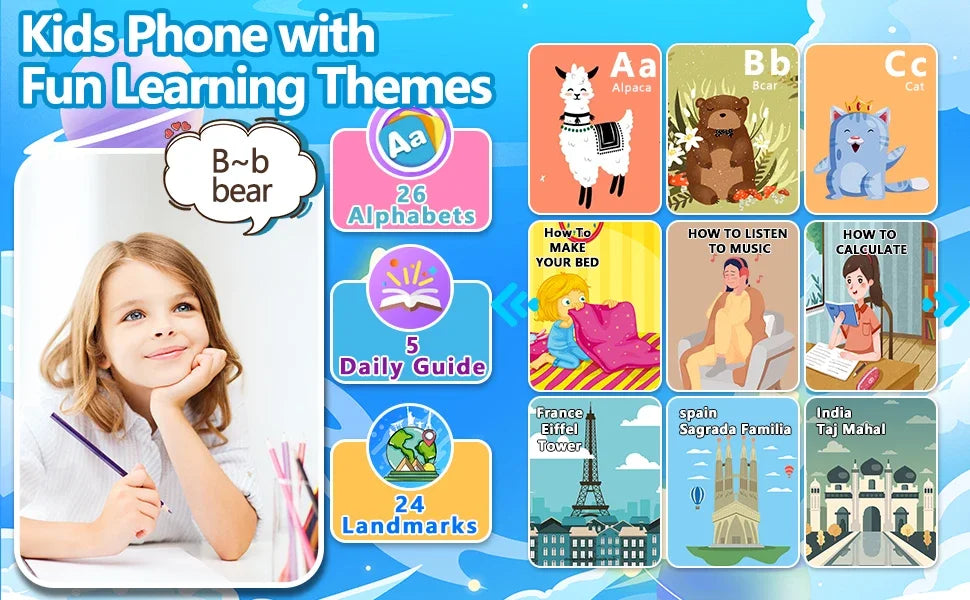 Kids Smart Phone Camera  Educational Toys Musical  Baby Mobile Selfie Camera MP3 Player Gifts Toys Children Phone