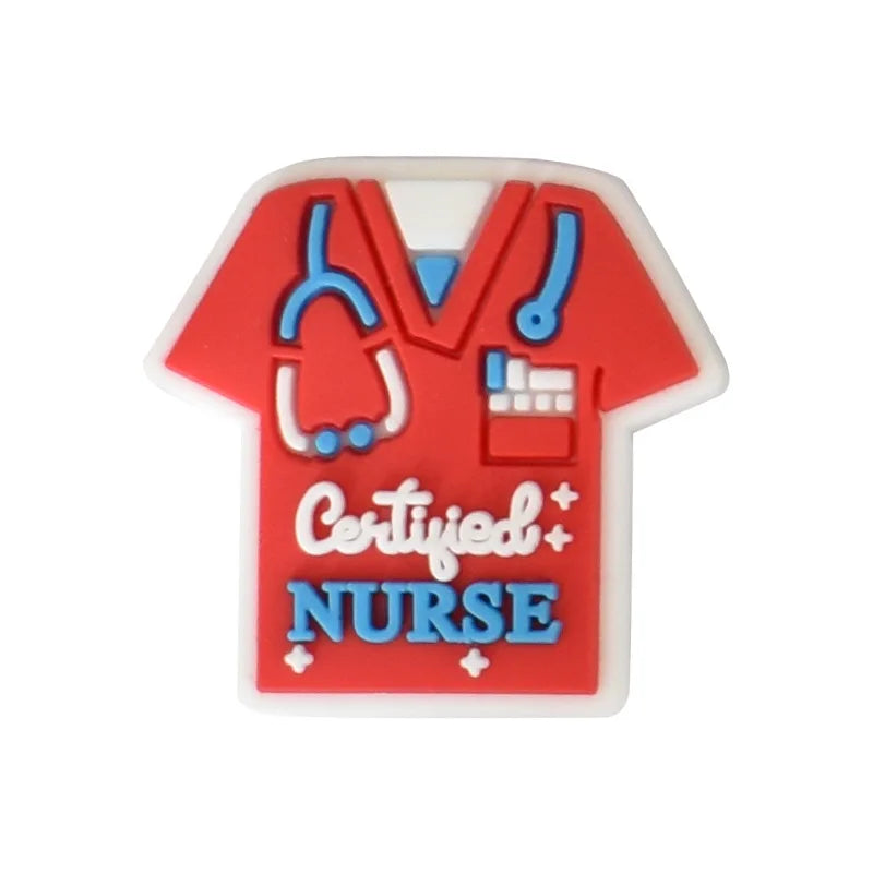 Doctors Nurses Medical Shoe Charms for Crocs Accessories Charms Clogs Bubble Slides Sandals PVC Shoe Decorations Party Gifts