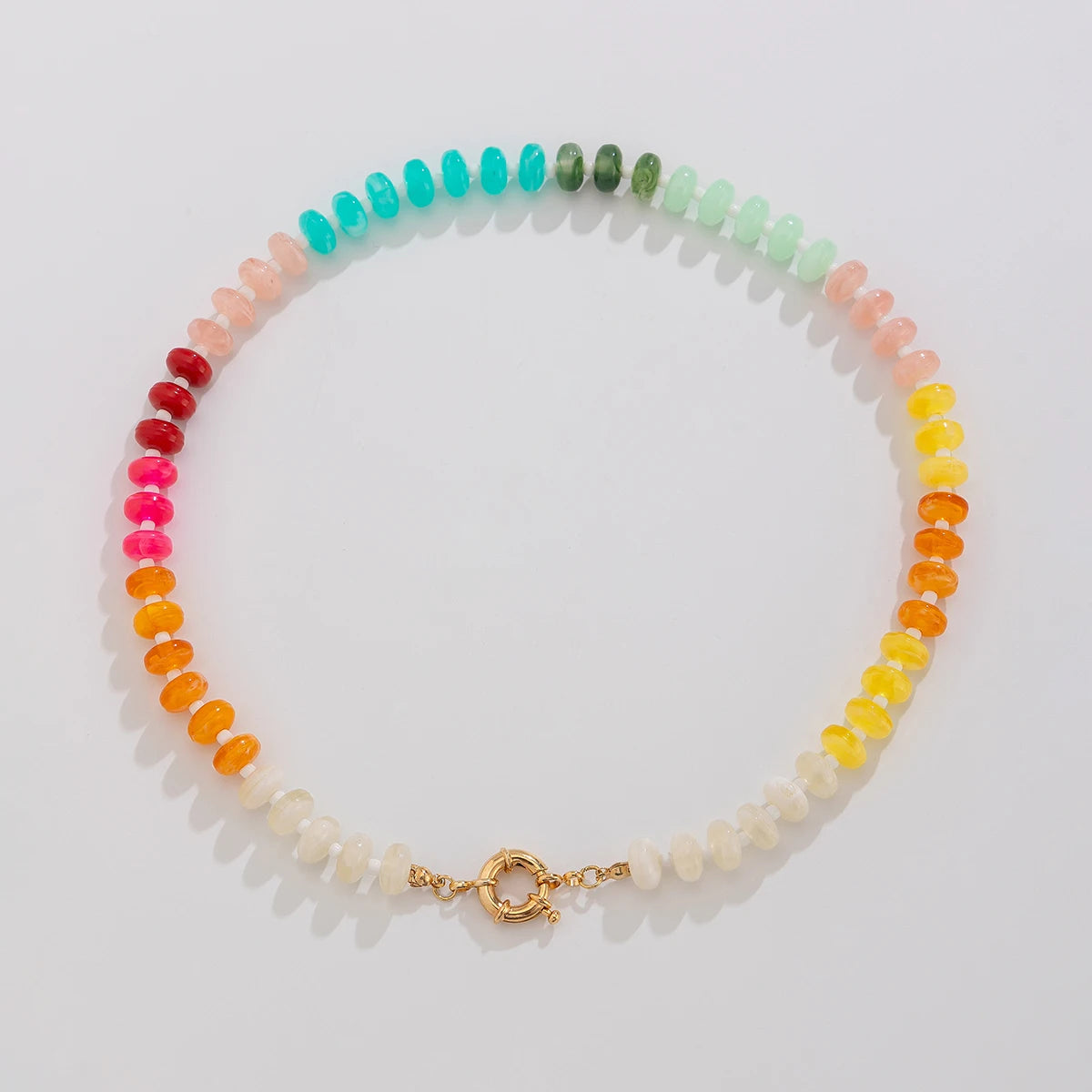 Lacteo Creative Mixed Color Acrylic Necklace for Women Romantic Adjustable Necklace Daily Party Birthday Jewelry Accessories New