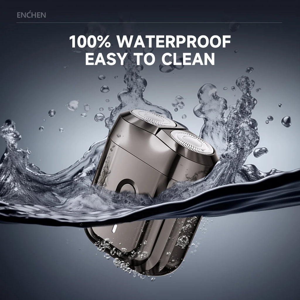 ENCHEN Mini6 2-Direction Flex Heads Electirc Shaver 100% Waterproof Up to 60-Min OF Cordless Shaving With Magnetic Cutter Head