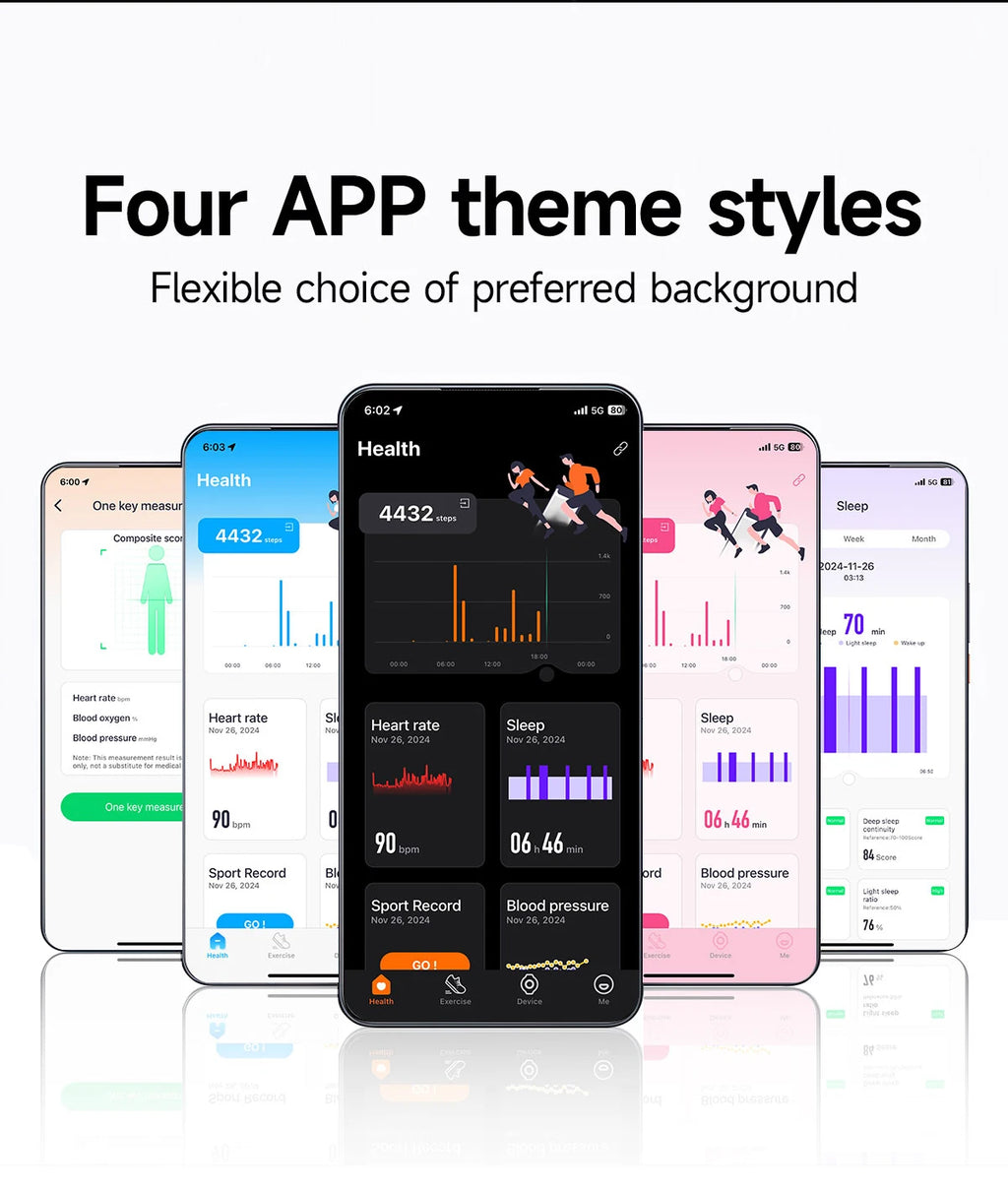 2025 New Smart Watch Fitness Sport Smart Bracelet For Men Women Heart Rate Blood Oxygen Health Monitor Waterproof Smartwatch Men