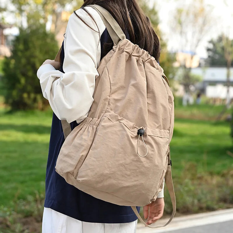 Foldable Drawstring Drawstring Backpack,Lightweight and Easy To Store,Essential for Short Distance Travel and Outdoor Activities