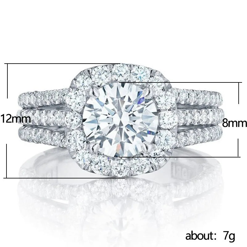 Huitan Trendy Women Rings with Brilliant Cubic Zirconia Luxury Engagement Rings Fashion Wedding Party Jewelry Drop Shipping