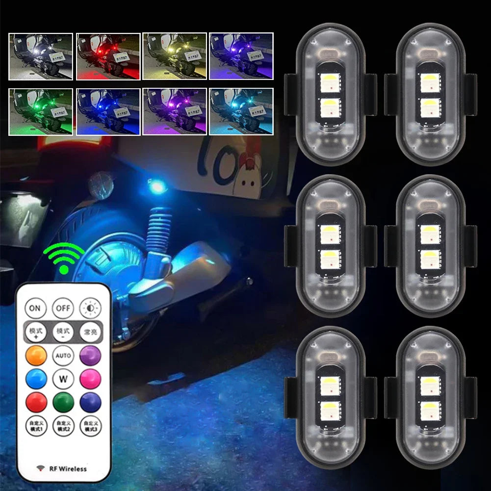 RGB Led Scooter Flitsligte Fiets LED Flitsposisie Draadlose Lig Vliegtuig Helikopter Waarskuwingsligte Toebehore