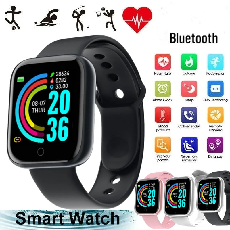 Slimhorlosie Vir Mans Vroue Polshorlosie Bluetooth Koppel Telefoon Musiekspeler Fiksheid Sport Armband Gesondheidsmonitor Digitale Horlosies