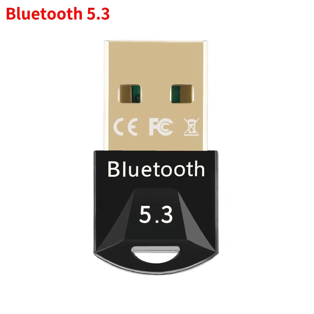 Bluetooth 5.3/5.4 Transmitter And Receiver USB Adapter Plug And Play For PC TV Car External Speakers Wireless Audio Dual Mode