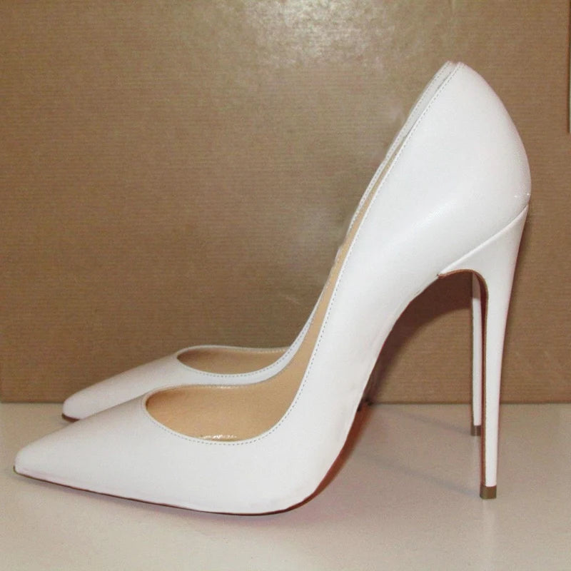 12cm 10cm Thin High Heels Sexy Patent Leather Pointed Toe Comfortable Stilettos Celebrity For Pumps OL Black dress Shoes Ladies