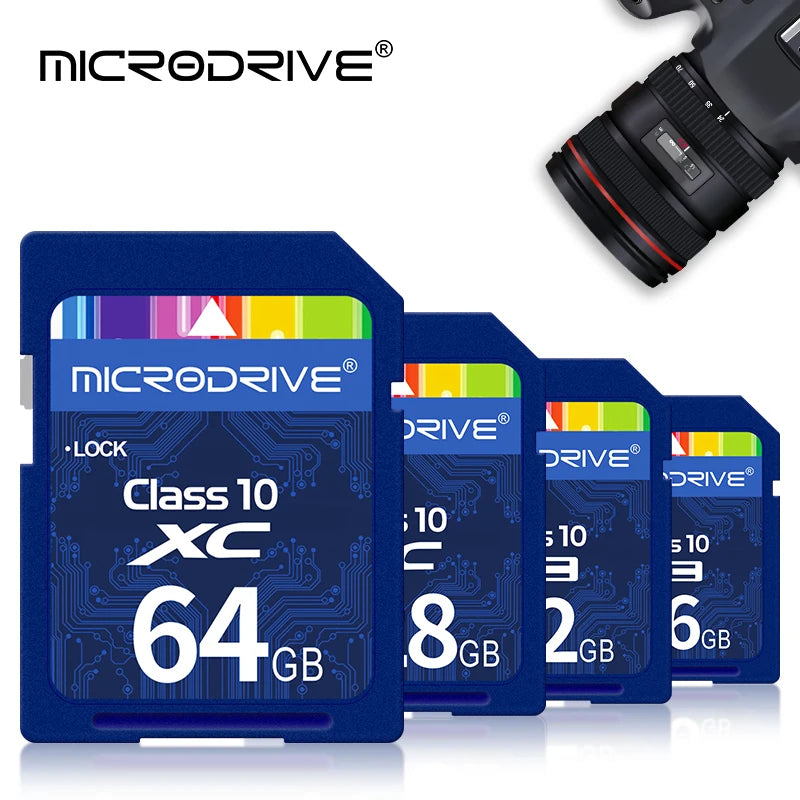 Hochgeschwindigkeits-Class10-SD-Karte 32 GB SD-Karte 128 G 64 GB 32 GB 16 GB SD-Speicherkarte SD-Pendrive für Kamera-Microdrive
