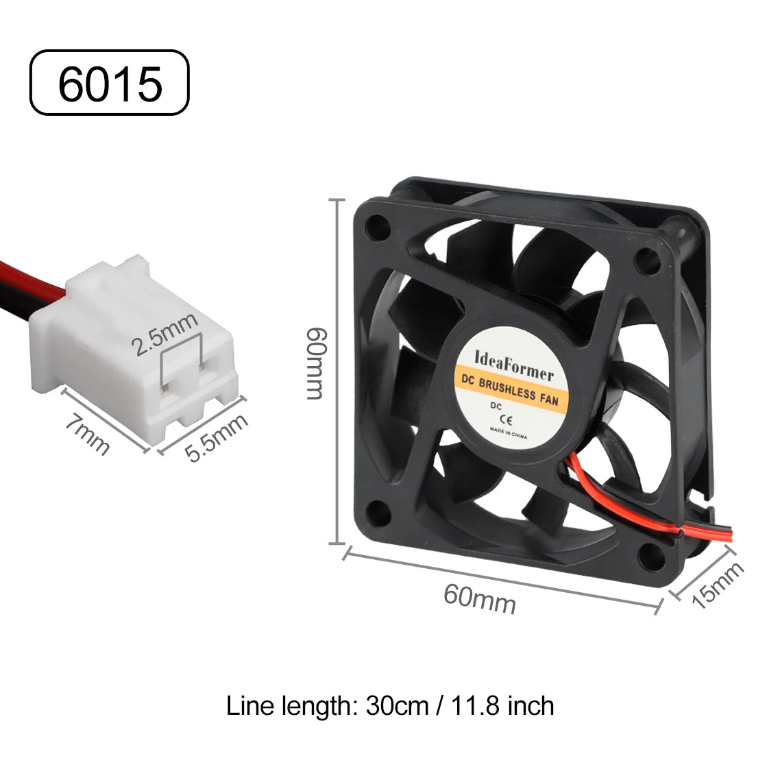 3010/4010/5015/5010/ DC Cooling Fan Centrifugal Blower Fan 5V 12V / 24V Brushless 2-Wire Cooling Fan For 3D Printer Accessories