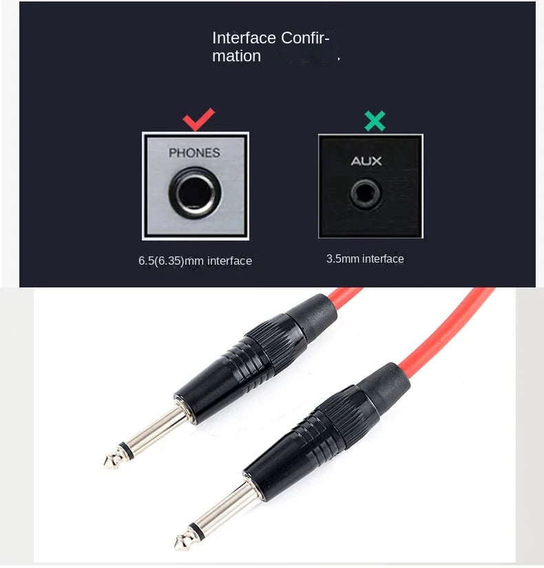 6.5mm Jack Audio Cable 6.35 Jack Male to Male Aux Cable For Stereo Guitar Mixer Amplifier Speaker Cable