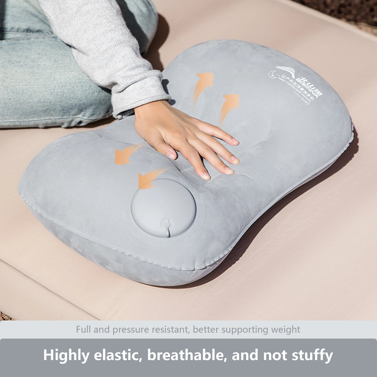 BISINNA Camping Inflatable Pillow Portable Ultralight Travel Hiking Air Sleeping Pillow for Neck and Lumbar Support