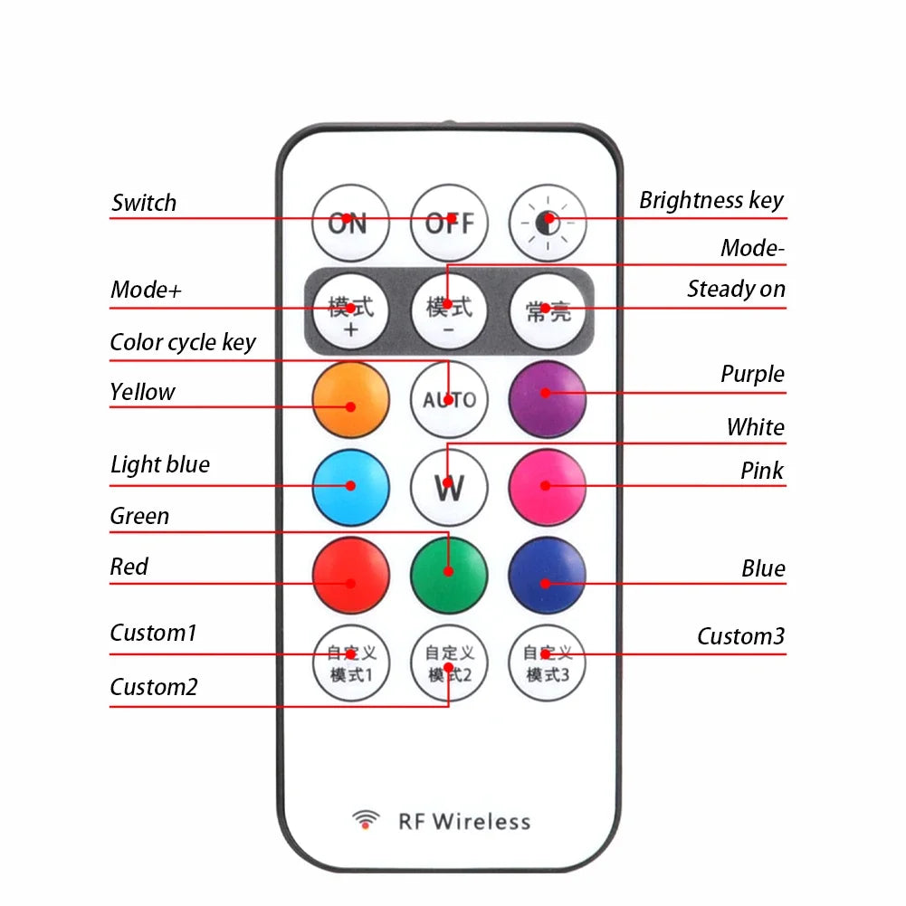 RGB Led Scooter Flitsligte Fiets LED Flitsposisie Draadlose Lig Vliegtuig Helikopter Waarskuwingsligte Toebehore