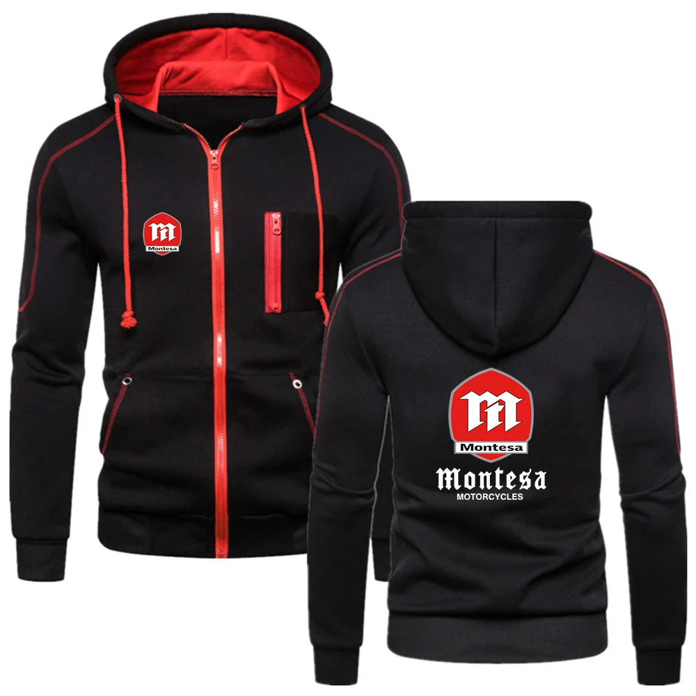 2023 New Men Montesa Motorcycle Fashion Brand Hoodies Spring and Autumn Comfortable Casual Solid Color Sweatshirt Tops