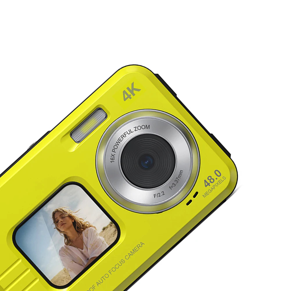 Waterproof High-Definition Camera 48 MP 2.7 Inch Video Camera Dual Screen 16X Zoom For Outdoor Sports Digital Camera