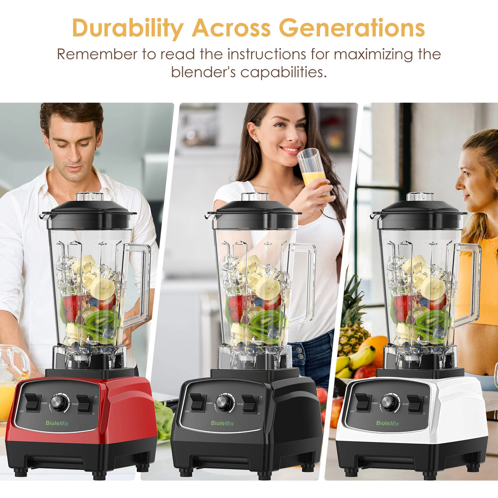 BPA Free 3HP 2200W Heavy Duty Grade Blender Mixer Juicer High Power Food Processor Ice Smoothie Bar Fruit Blender
