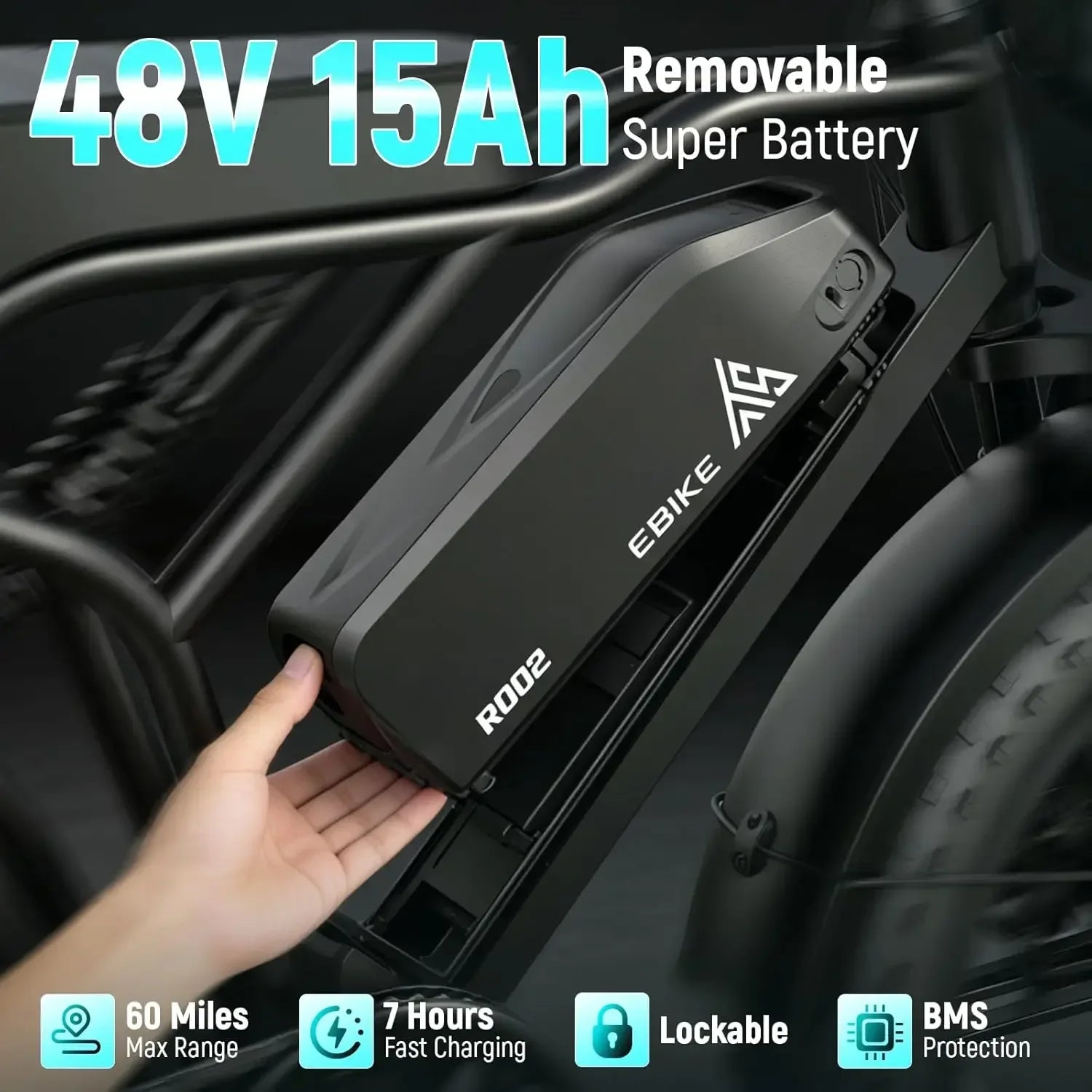 TST Electric Bike for Adult, Up to 28 MPH and 60/100 Miles Long Range E Bike, 20" Fat Tire E-Bike, 1500W Peak, Customized