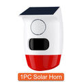 PGST 120dB Solar Independent Alarm Detector PIR Infrared Motion Sensor Siren Horn Home Security Protection Outdoor Waterproof
