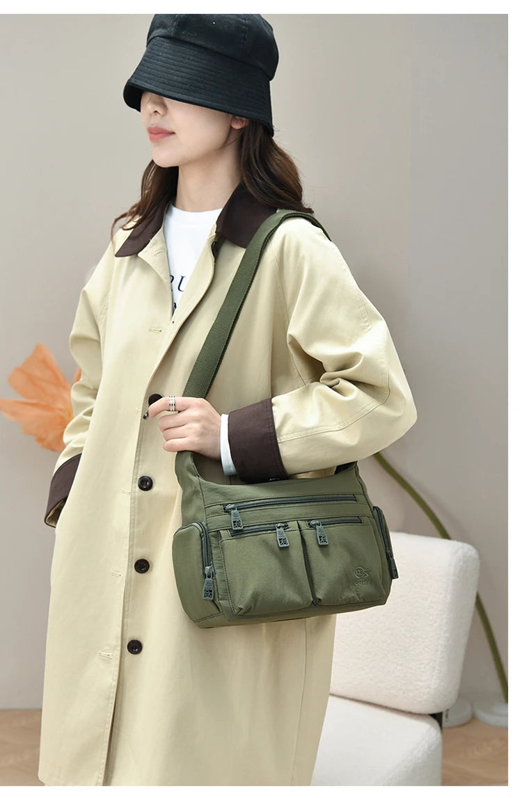 Nylon Crossbody Bag For Women Large Capacity Shoulder Bag Multi-pocket Female Bag Shopping Travel Lady Handbag Leisure Purse sac