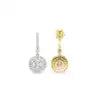 Lab Diamond Drop Earrings 2.64 Carat Total IGI Certified D VVS2 10K Gold Halo Dangle Rhodium Plated Wedding Luxury Party Wear