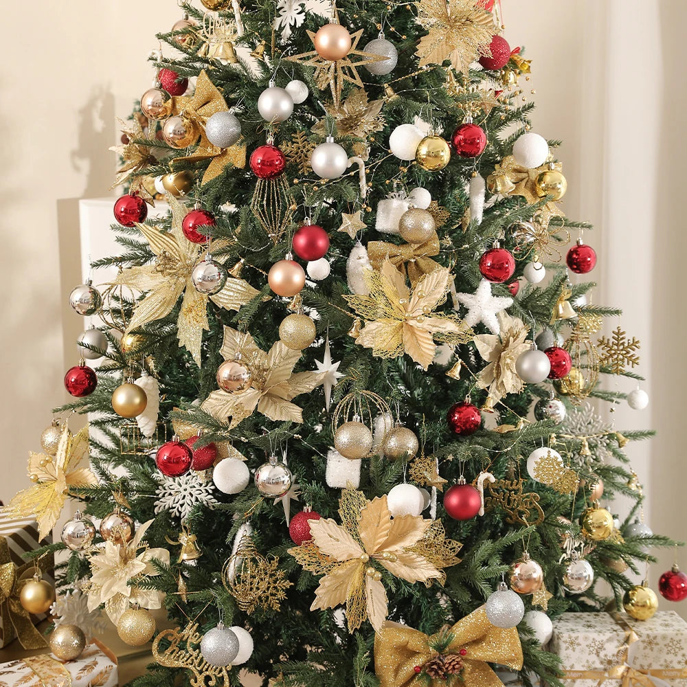 24Pcs/Box 3-4cm Christmas Balls Christmas Tree Ornament Ball Xmas Hanging Tree Pendant Home Party Decor New Year Gifts