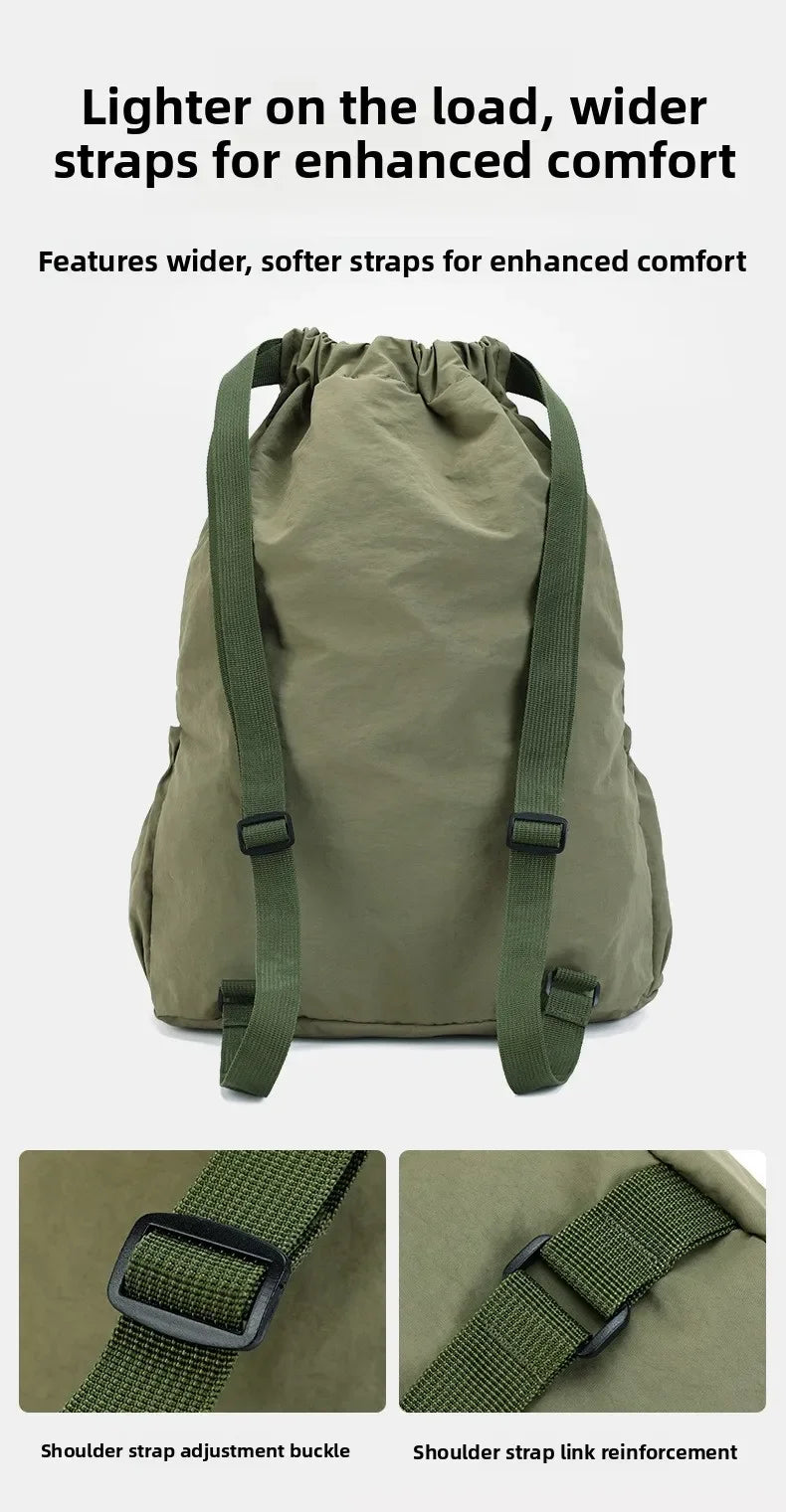 Foldable Drawstring Drawstring Backpack,Lightweight and Easy To Store,Essential for Short Distance Travel and Outdoor Activities