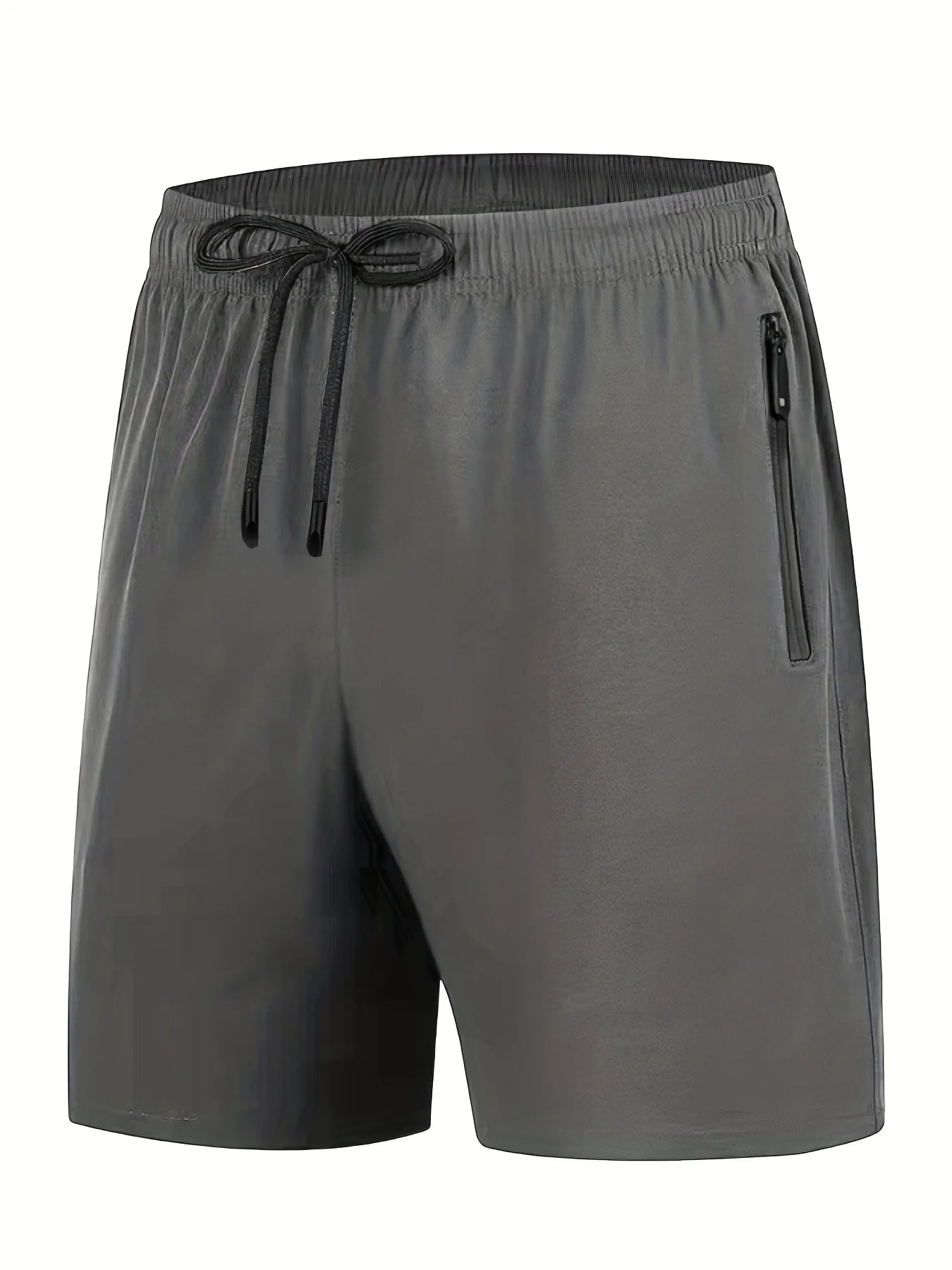 Men's Summer Drawstring Quick Dry Shorts For Running,Breathable With Zipper Pockets,Fitness, Training7022