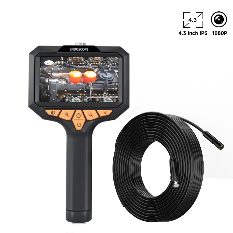 Draagbare Endoskoop 4.3'' Skerm 8mm Sonde 8LEDs Waterdigte Loodgieter Kamera 2M-100M Lugvaartverbindings Motorinspeksie Boorgatkyker