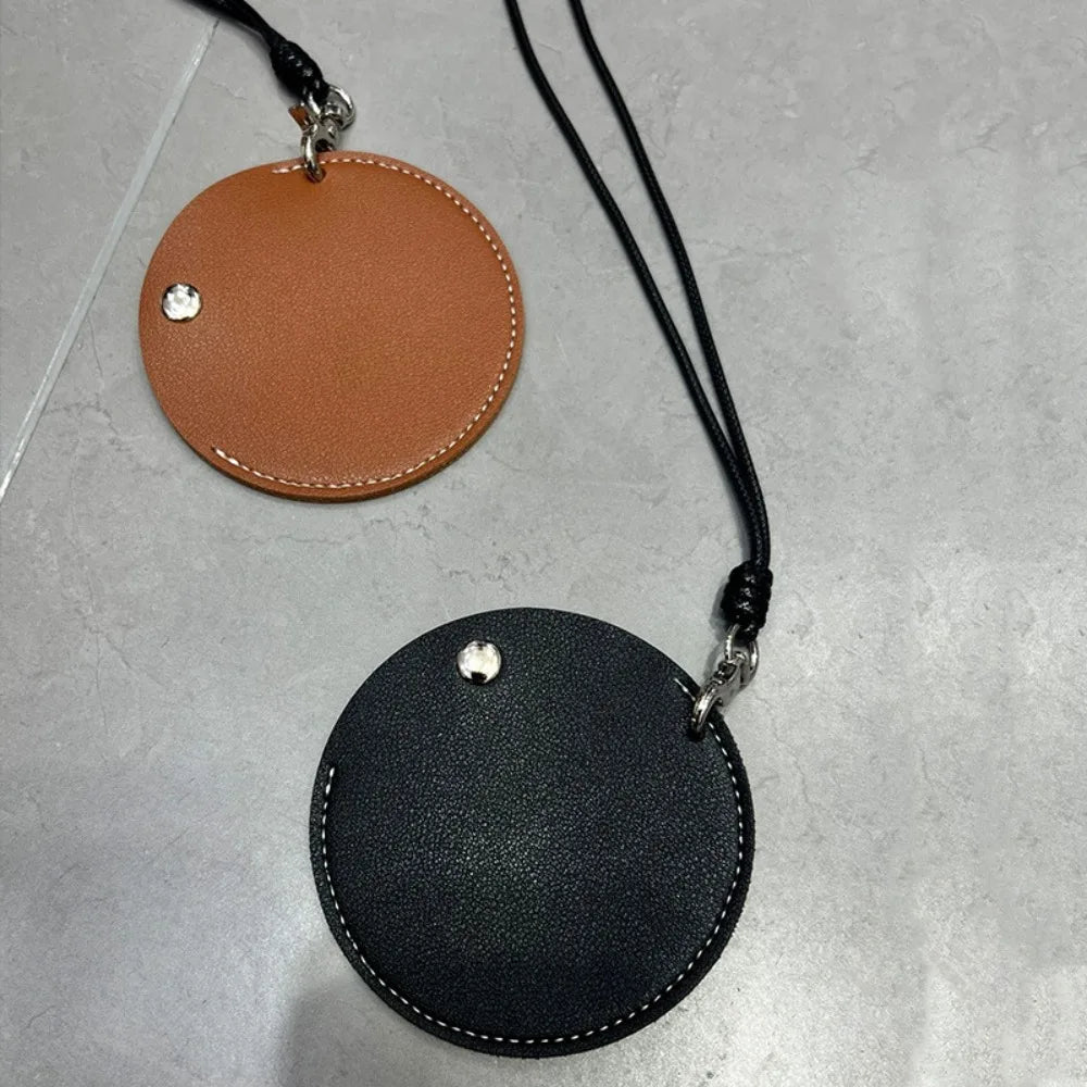 1PC Portable Headphone Organizer Bag Handy Small Object Storage Bag Hanging Neck Pouch Durable Multifunction Leather Coin Wallet