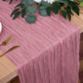 1pc Boho Style Cheesecloth Table Runner - Long Gauze Sheer RomanticTable Runner For Weddings, And Scene Decor Home Decor