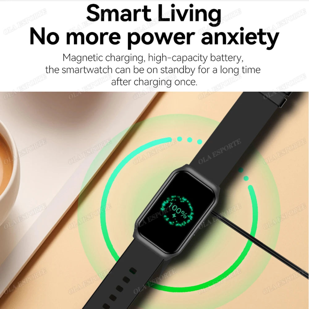 Smart Band For Android IOS Smart Bracelet Women Smartwatch Men Heart Rate Blood Oxygen Waterproof Sport Watch For Ladies +Gift