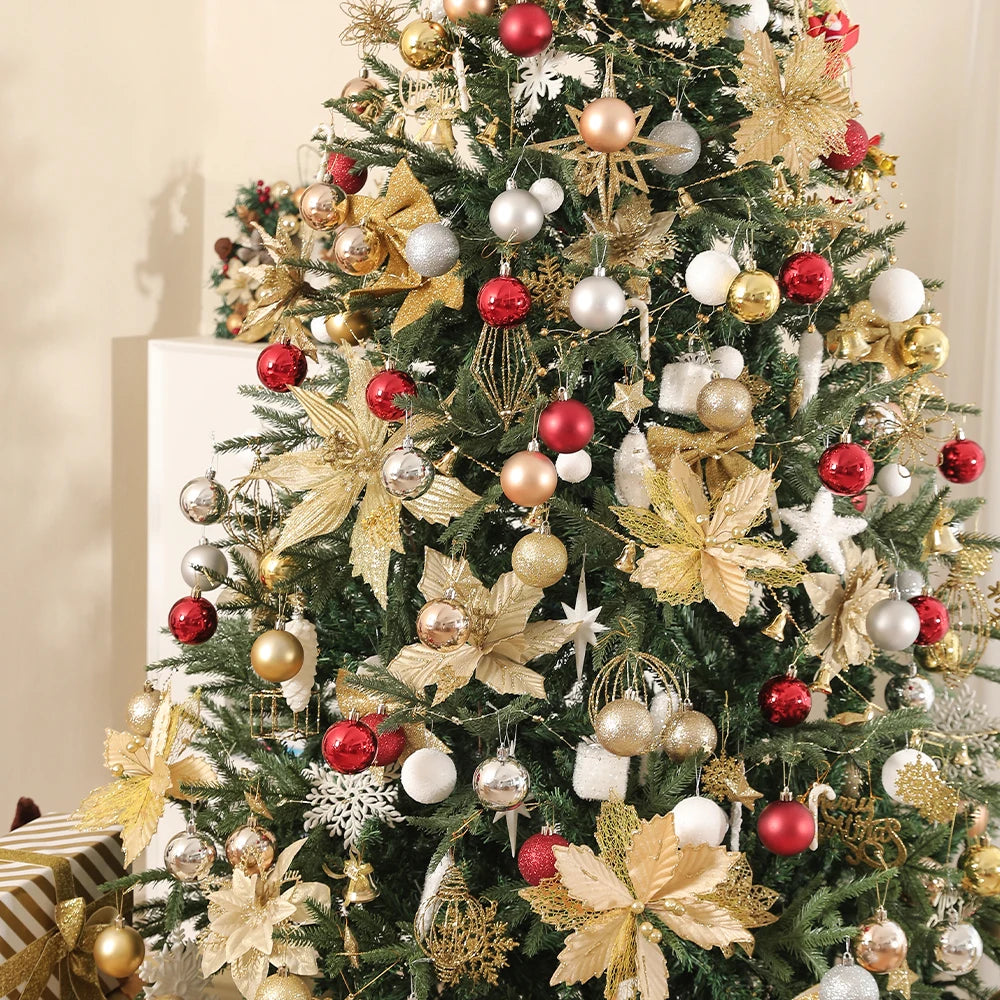 24Pcs/Box 3-4cm Christmas Balls Christmas Tree Ornament Ball Xmas Hanging Tree Pendant Home Party Decor New Year Gifts