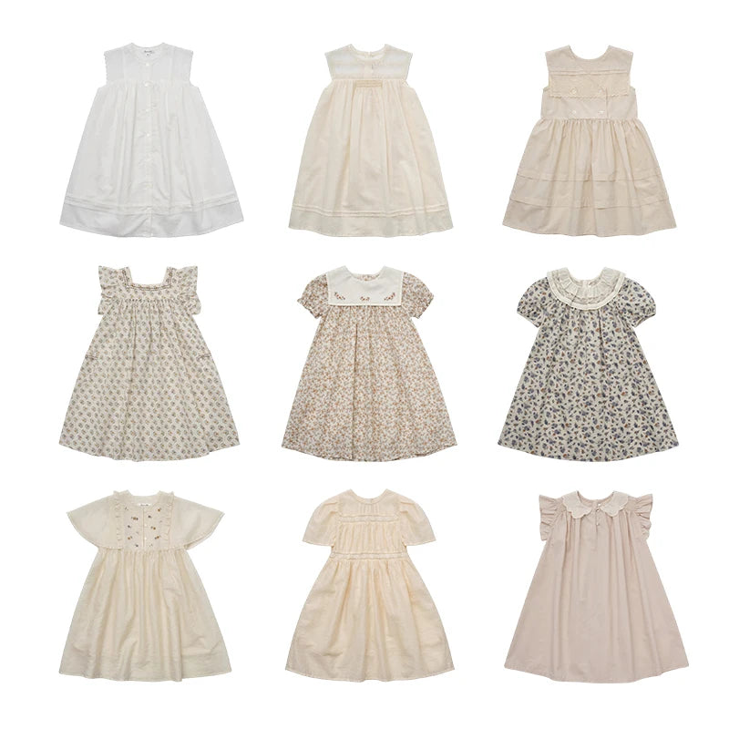 2025 New Elegant Girl Dress LOU Exquisite Embroidery Children Princess Dress Flower Girls Party Dresses Summer Baby Costume