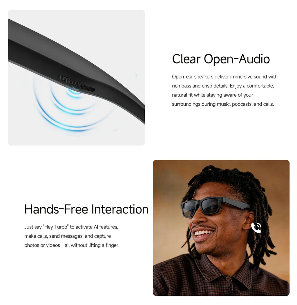 2026 New Smart Glasses 800W Take Pictures Record Al Translation WIFI Transmission AI Recognition GPT 2000MAH Music Smart Glasses
