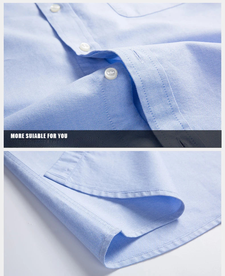 New in shirt plus size 8xL long-sleeve 100%cotton shirts for men slim fit formal plain shirt soft white black office clothes
