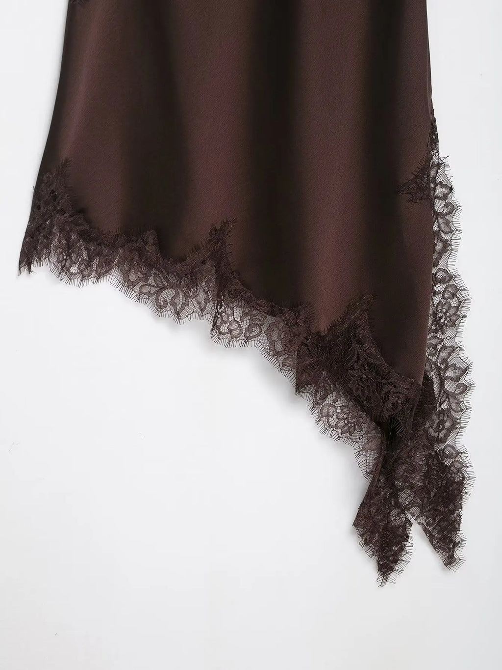 TFMLN Damen sexy Spitzen-Spleiß-Kleider Sommer einfarbig ärmelloses asymmetrisches Kleid rückenfrei schmal Damen Party Sling Minikleid