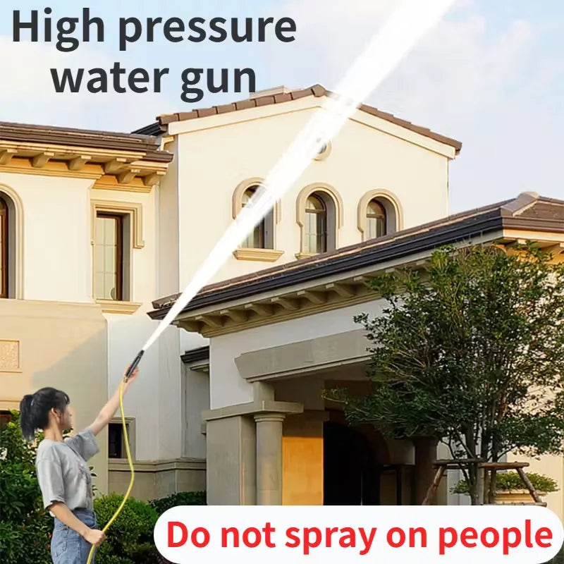 Portable High-Pressure Water Gun, 7 Spray Modes, Metal Alloy, Ergonomic Grip, Durable, Battery-Free, for Car Wash & Garden