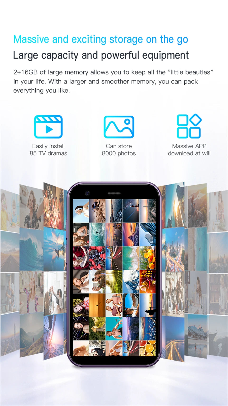New SOYES XS15 Mini Smartphone 3.0inches MTK 2GB RAM 16GB ROM WCDMA 3G Dual SIM 2MP Rear Camera 480x854 Type-C Android Cellphone