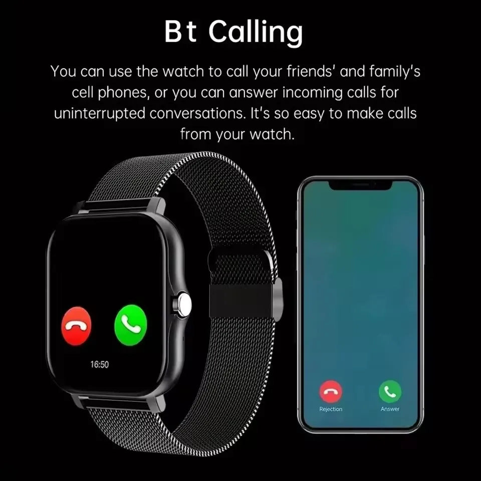 Smart Watch For Android IOS Watches 1.83inch HD Display Bluetooth Call Message Alert Music Sports Mode Smartwatch Men Women Gift