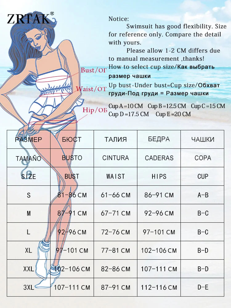 ZRTAK Sexy Bikini Sets Women Swimwear Bikinis Thongs Swimsuit Female Biquinis Bathing Suit Bandage Beachwear Two Piece Bikinis