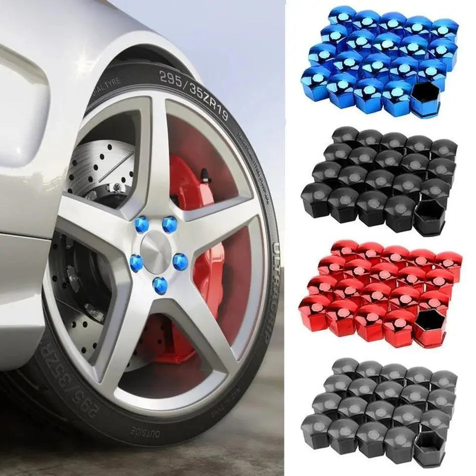 20 Stück/Set 17 mm Radmutternabdeckungen für Autos Rostschutz Bolzenfelgen Abdeckungen Auto-Naben-Schraubkappen Außenverkleidung Staubschutz