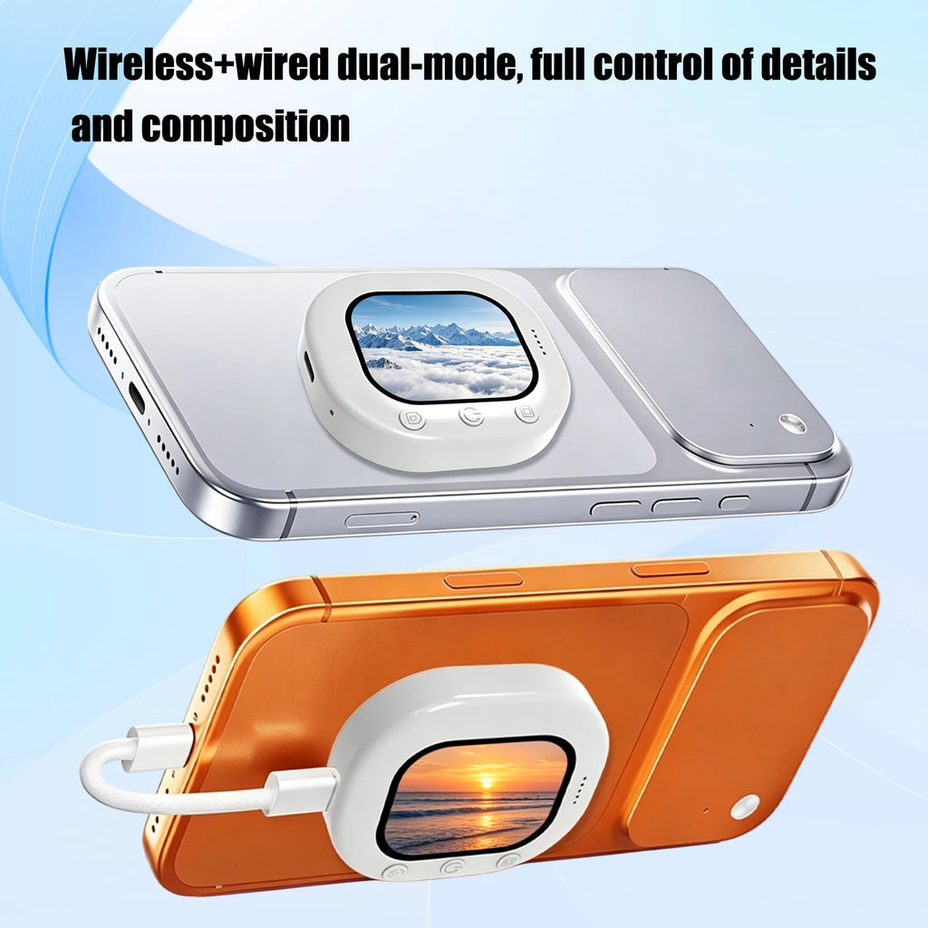 2026 Portable Smartphone Selfie Screen Casting Device for Phone Rear Camera Wireless Selfie Vlog Live Monitor for iPhone Android