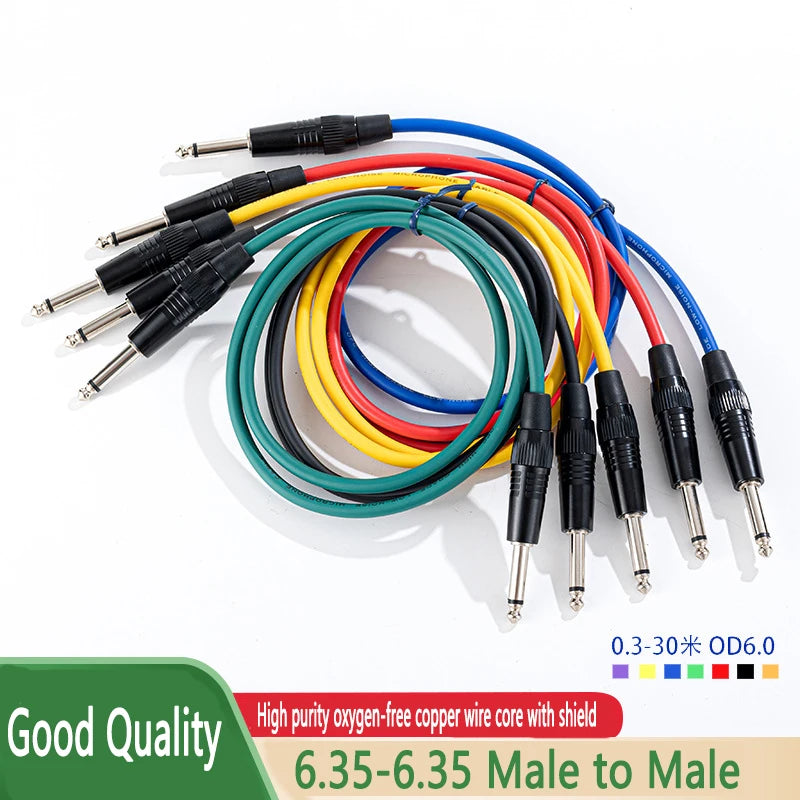 6.5mm Jack Audio Cable 6.35 Jack Male to Male Aux Cable For Stereo Guitar Mixer Amplifier Speaker Cable
