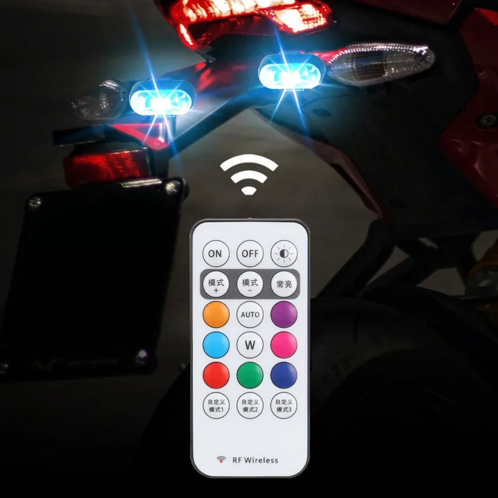 RGB Led Scooter Flitsligte Fiets LED Flitsposisie Draadlose Lig Vliegtuig Helikopter Waarskuwingsligte Toebehore